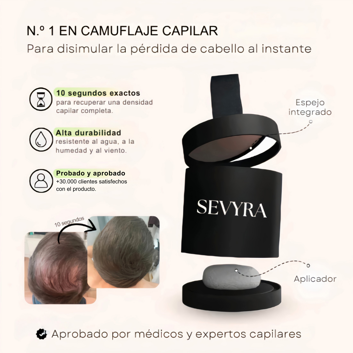 Camuflaje capilar para hombre
