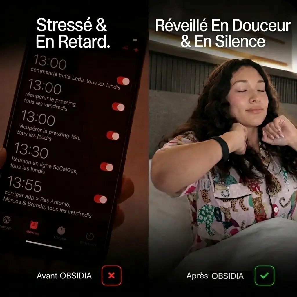 OBSIDIA™ Bracelet Réveil Vibrant