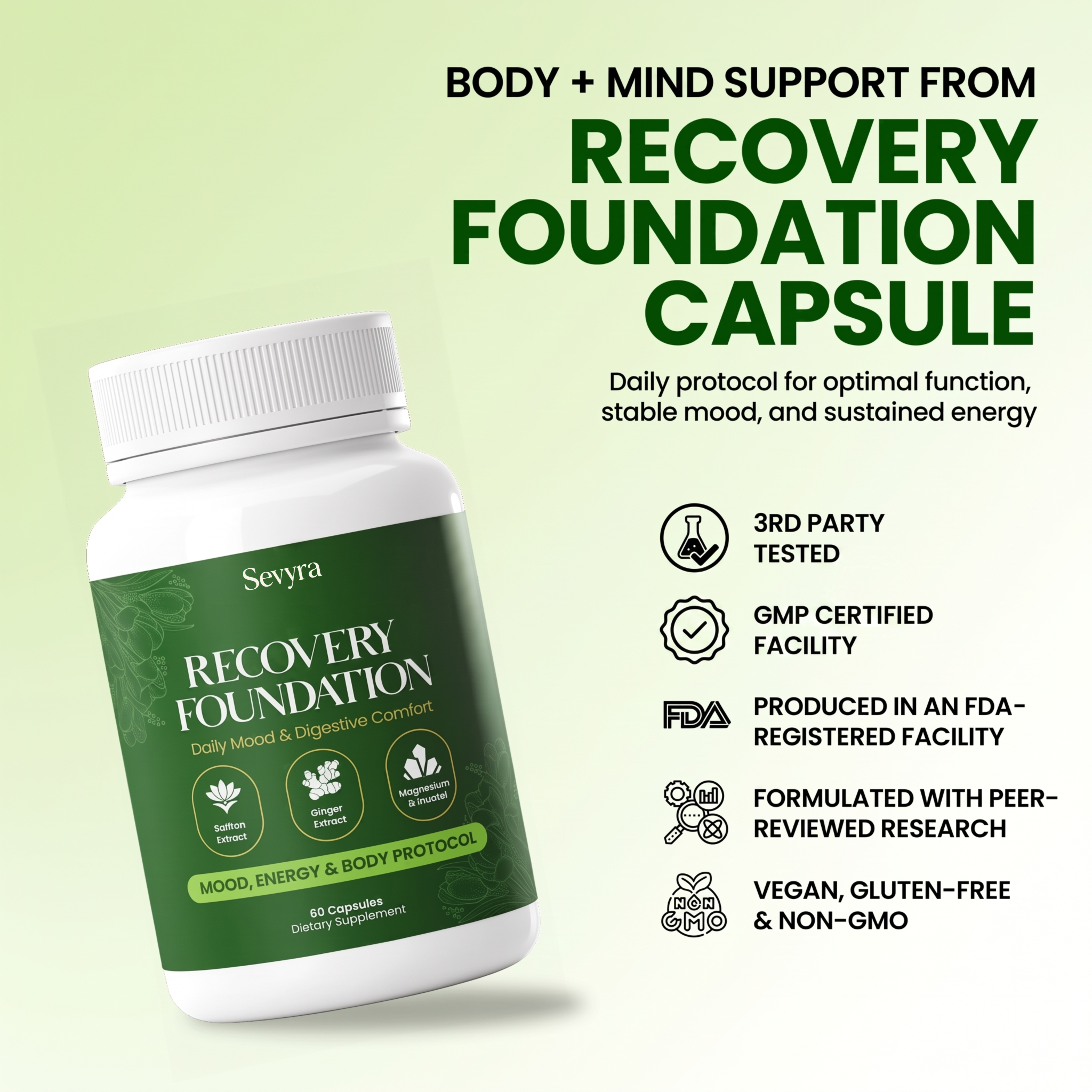 Sevyra Recovery Foundation Capsules