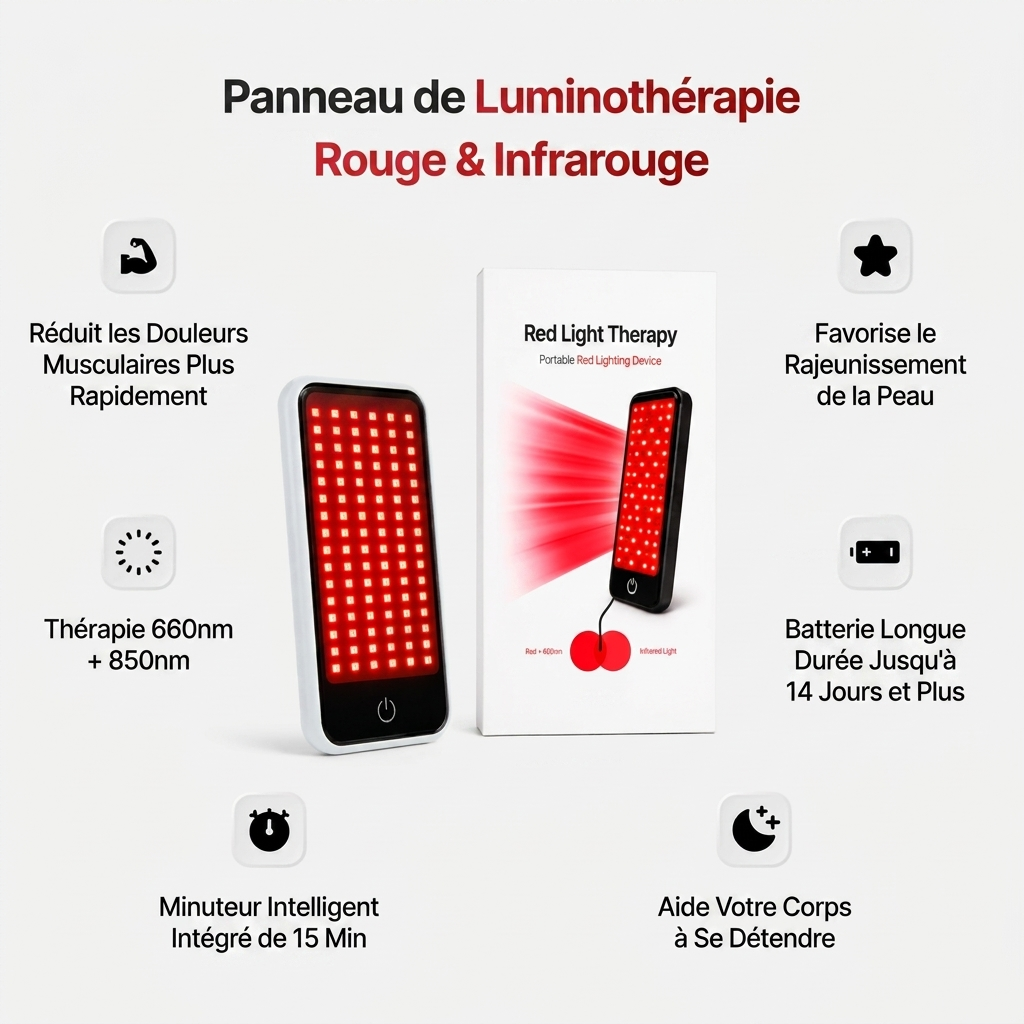 Panneau de Luminothérapie Rouge & Infrarouge